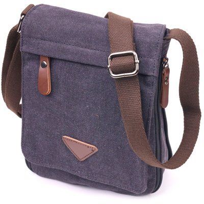 Męska pionowa torba tekstylna 21265 Vintage Czarna 21265 zdjęcie