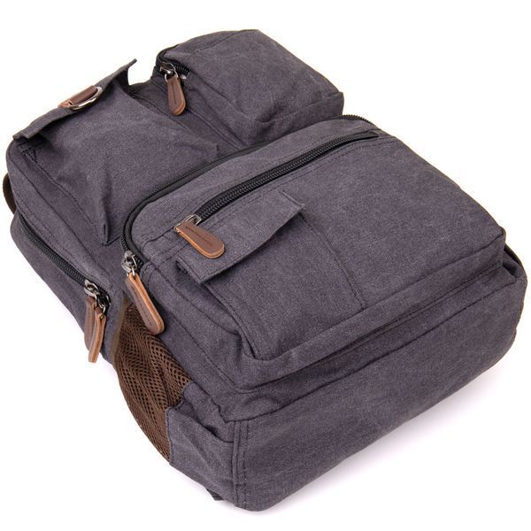 Plecak tekstylny podr&oacute;żny unisex grafitowy Vintage 20617 20617 zdjęcie