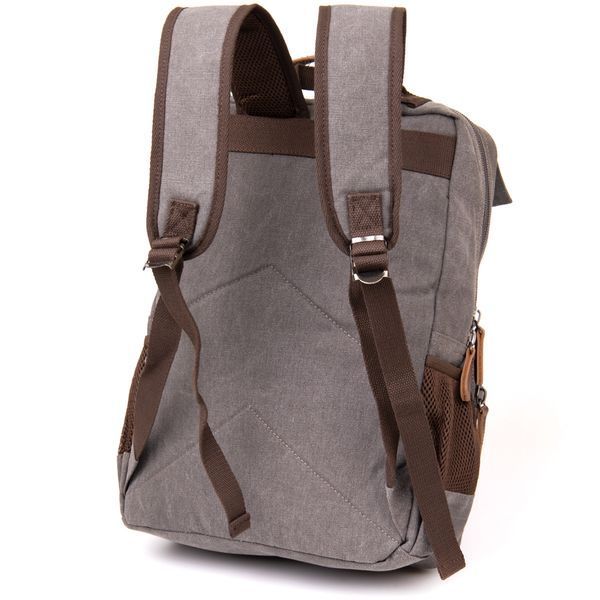Plecak tekstylny podr&oacute;żny unisex szary Vintage 20618 20618 zdjęcie