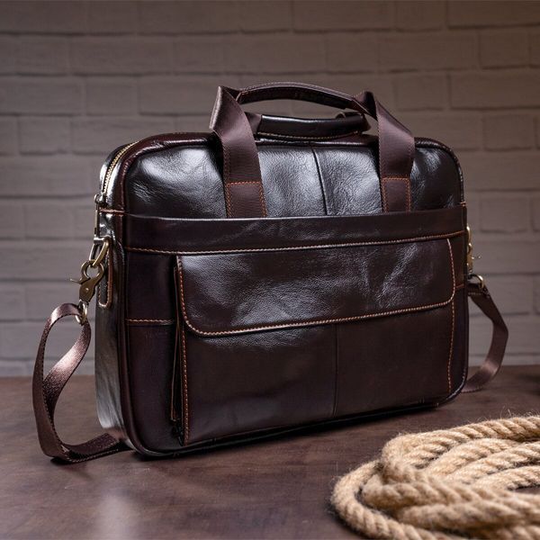 Męska torba na laptopa Vintage 14750 Brązowa 14750 zdjęcie