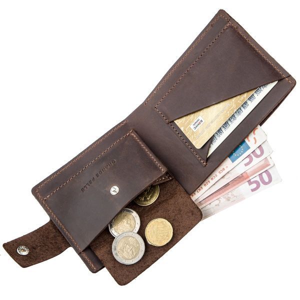 Portfel w stylu vintag brązowy GRANDE PELLE 11229 11229 zdjęcie