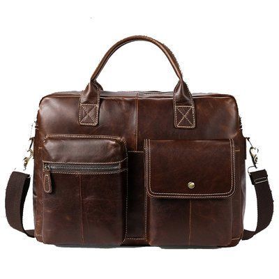 Torba męska na laptopa Vintage 14661 Brązowa 14661 zdjęcie