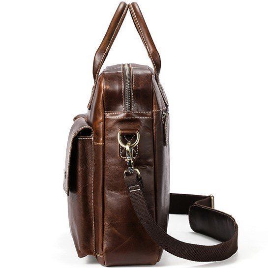 Torba męska na laptopa Vintage 14661 Brązowa 14661 zdjęcie