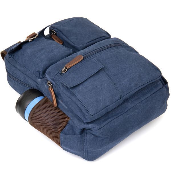 Plecak tekstylny podr&oacute;żny unisex granatowy Vintage 20621 20621 zdjęcie