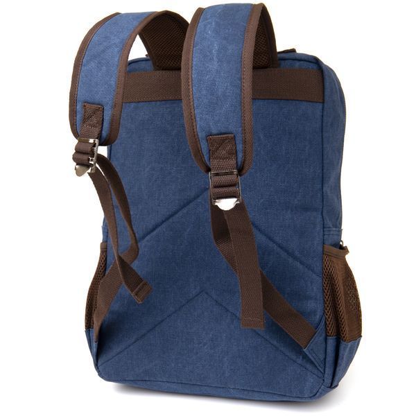 Plecak tekstylny podr&oacute;żny unisex granatowy Vintage 20621 20621 zdjęcie