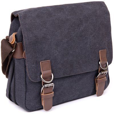Torebka listonoszka tekstylna Vintage 20604 Czarna 20604 zdjęcie