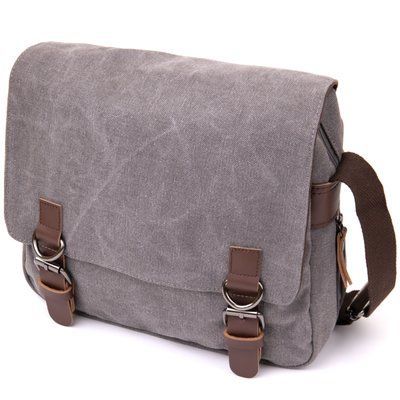 Torebka listonoszka tekstylna Vintage 20605 Szara 20605 zdjęcie