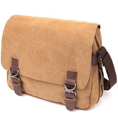 Torebka listonoszka tekstylna piaskowа Vintage 20607 20607 zdjęcie