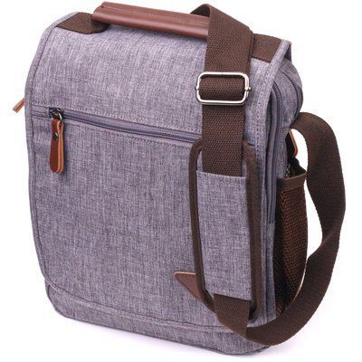 Męska torba na ramię z materiału Vintage 21263 Szara 21263 zdjęcie