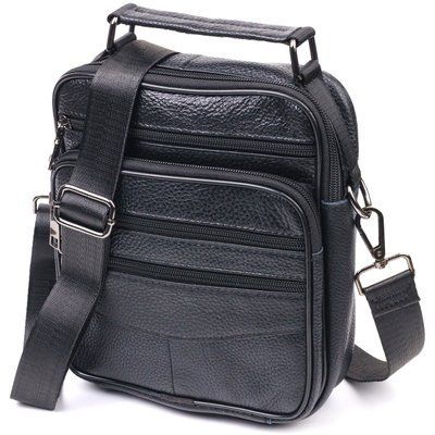 Pionowa sk&oacute;rzana torba  Vintage 21270 Czarna 21270 zdjęcie