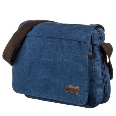 Tekstylna torba na laptopa na ramię granatowа Vintage 20189 20189 zdjęcie