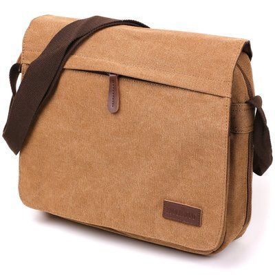 Tekstylna torba na laptopa 13" brązowа Vintage 20190 20190 zdjęcie